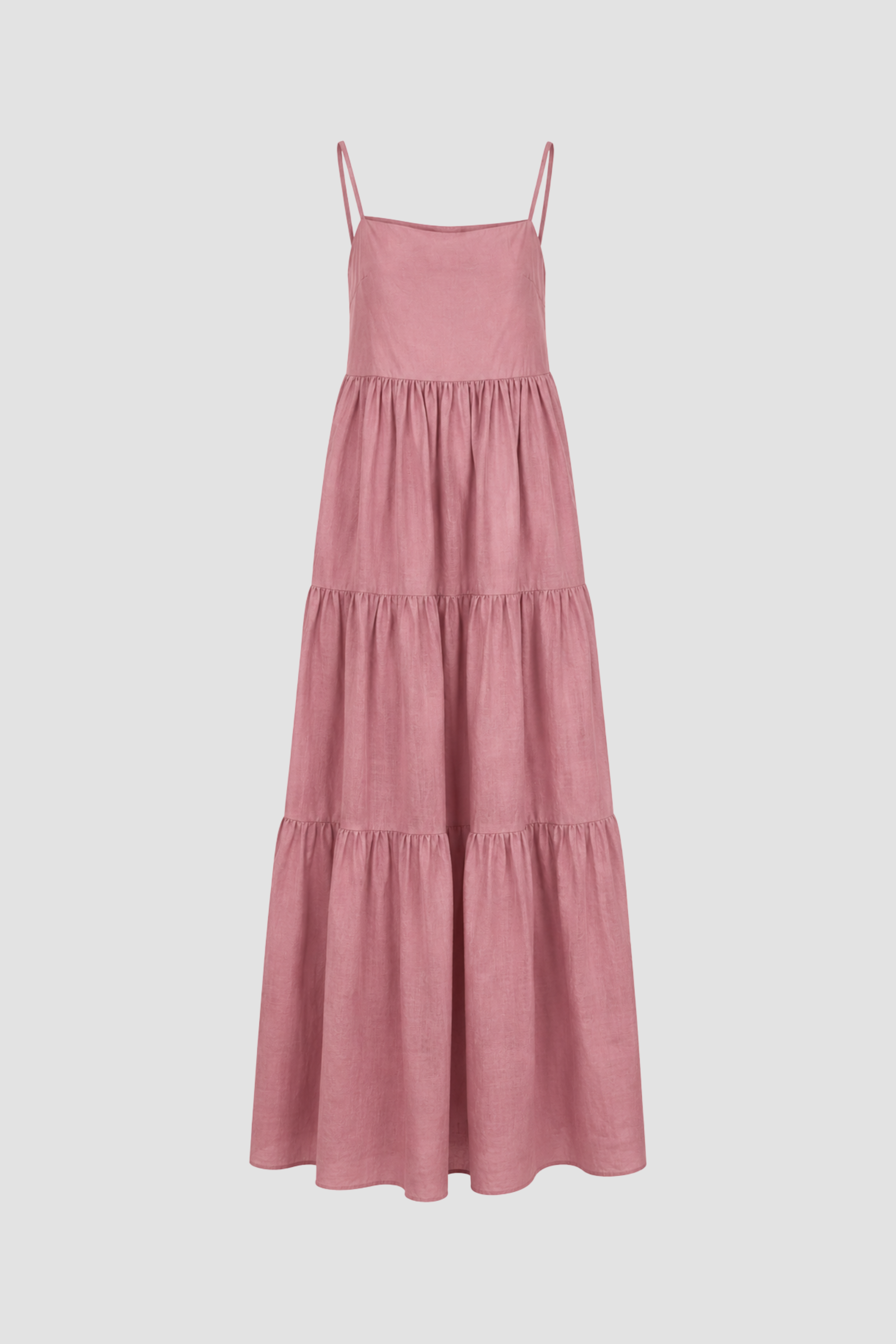 DHALI DRESS IN LINEN - WILD ROSE