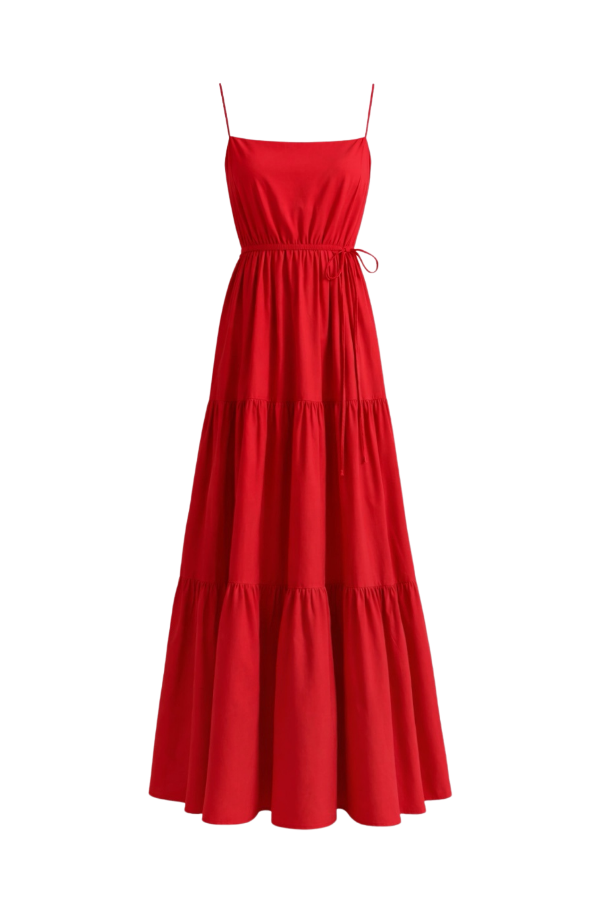 NIZA DRESS IN RED COTTON