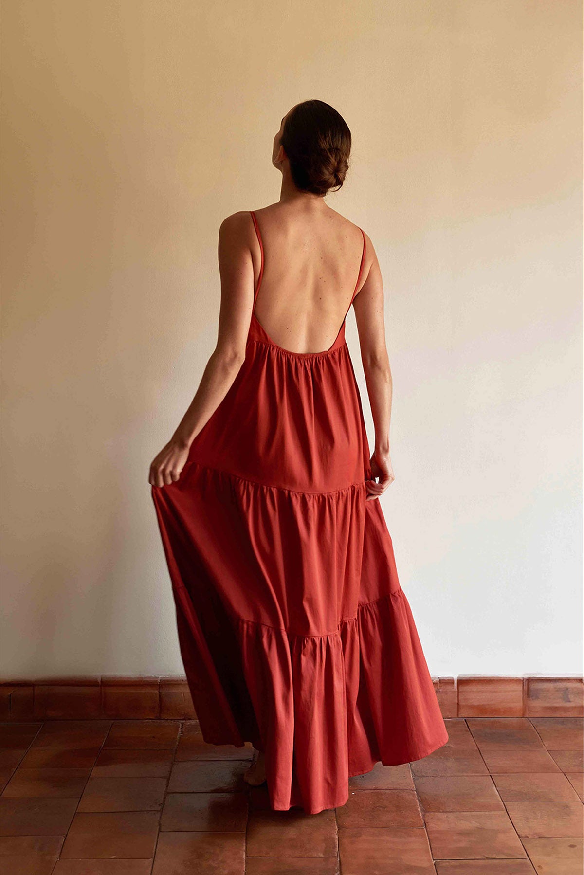 DHALI DRESS IN TERRACOTTA