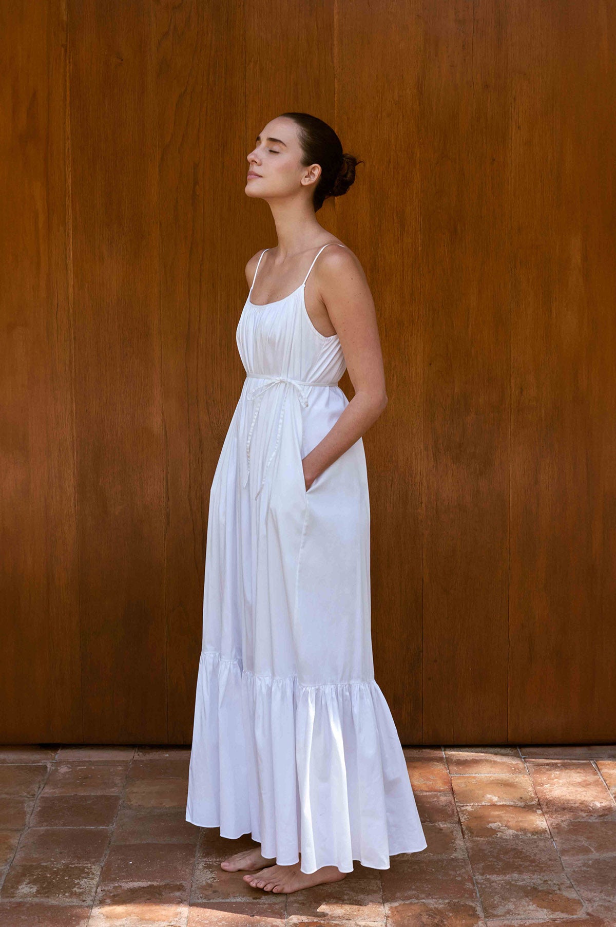 NIZA DRESS IN ORGANIC WHITE COTTON