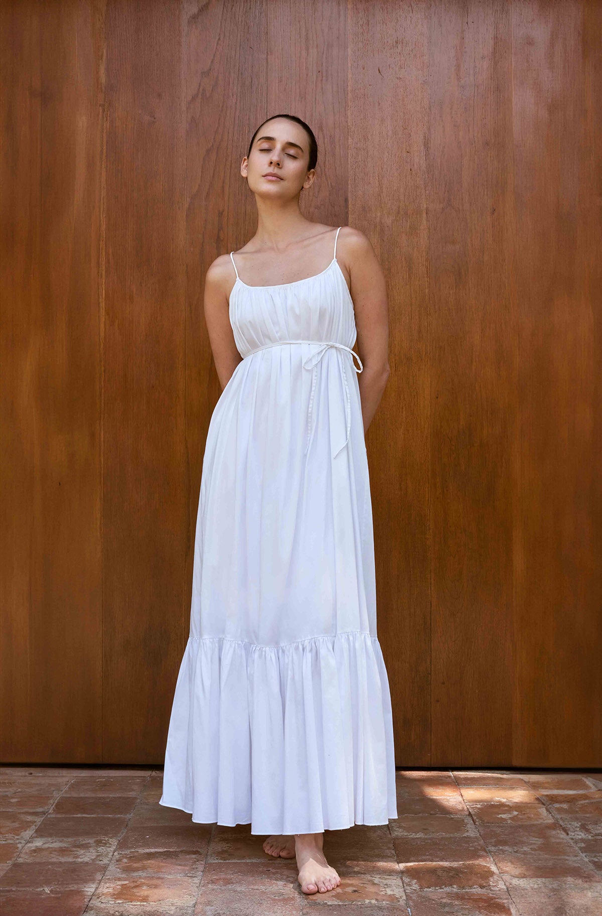 NIZA DRESS IN WHITE COTTON