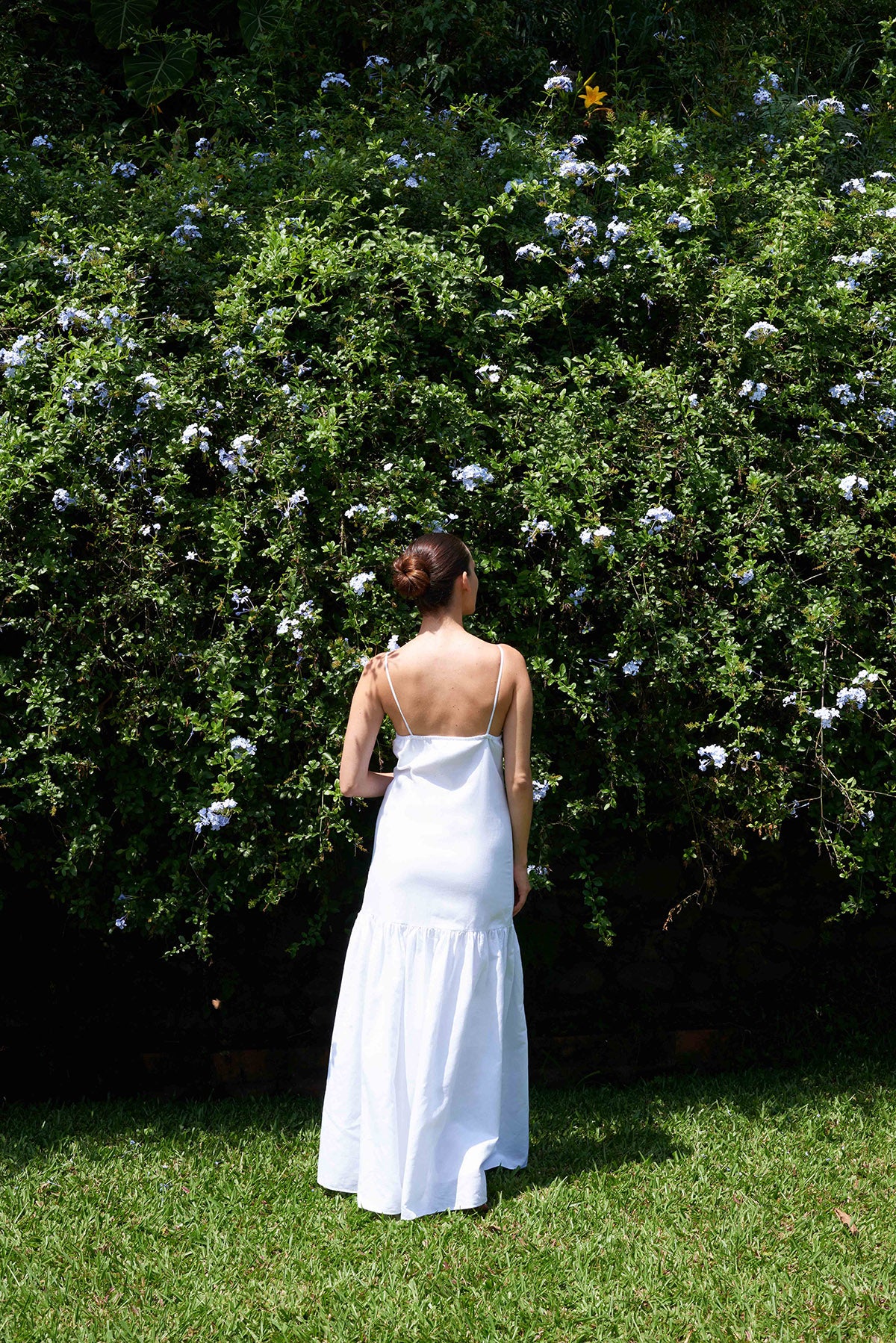NIKITA DRESS IN SOFT WHITE LINEN