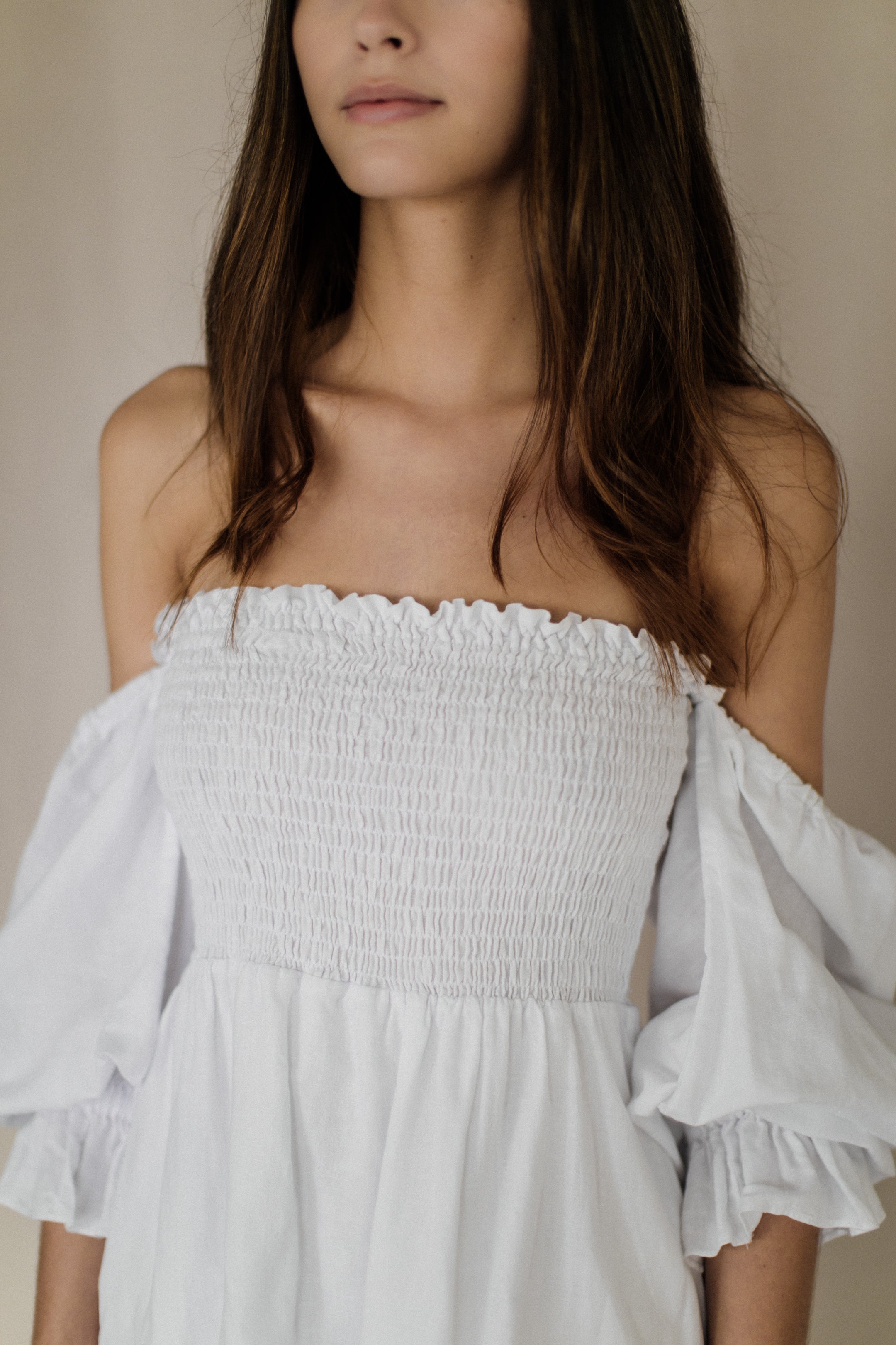 SENNA DRESS IN ORGANIC WHITE COTTON