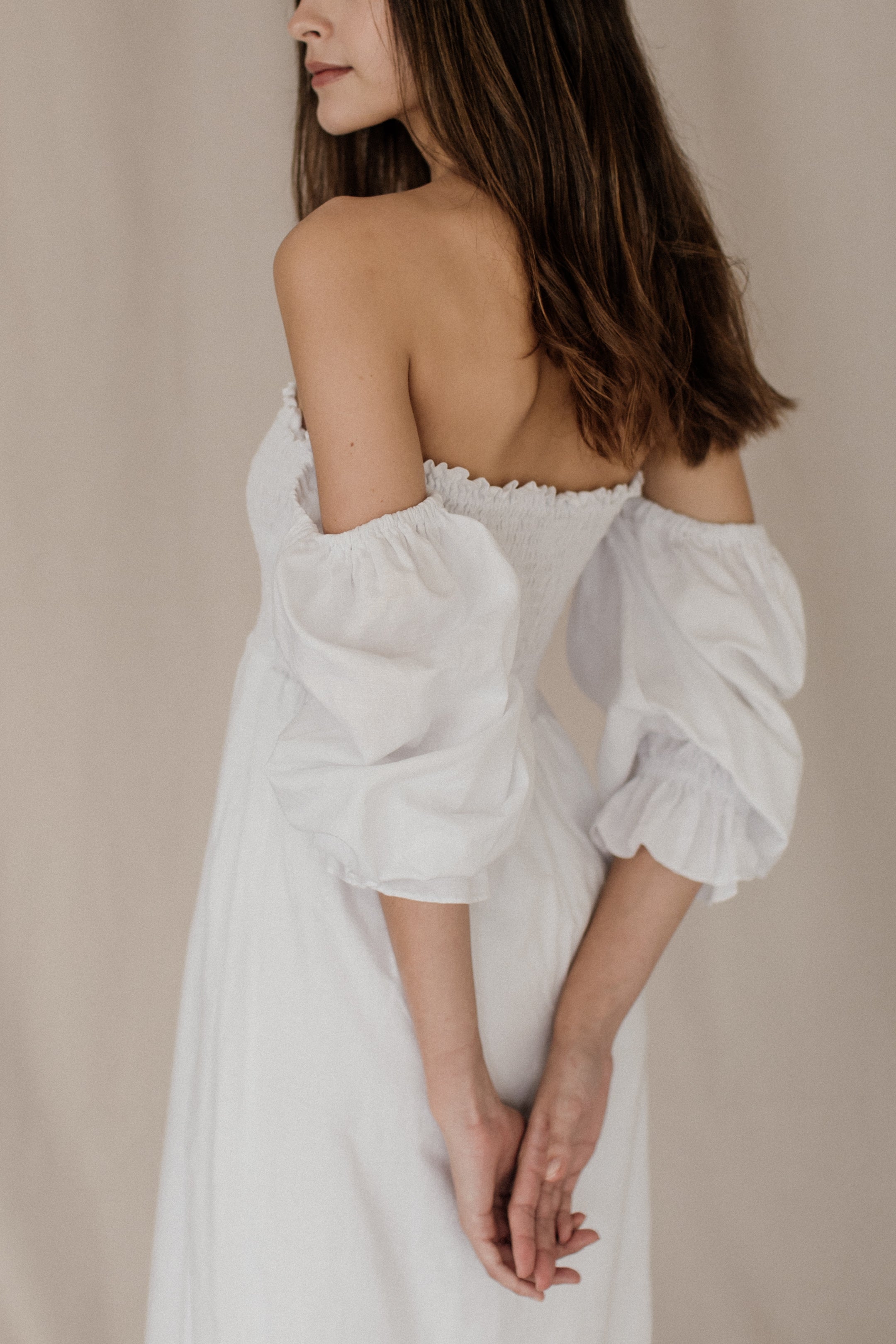 SENNA DRESS IN ORGANIC WHITE COTTON