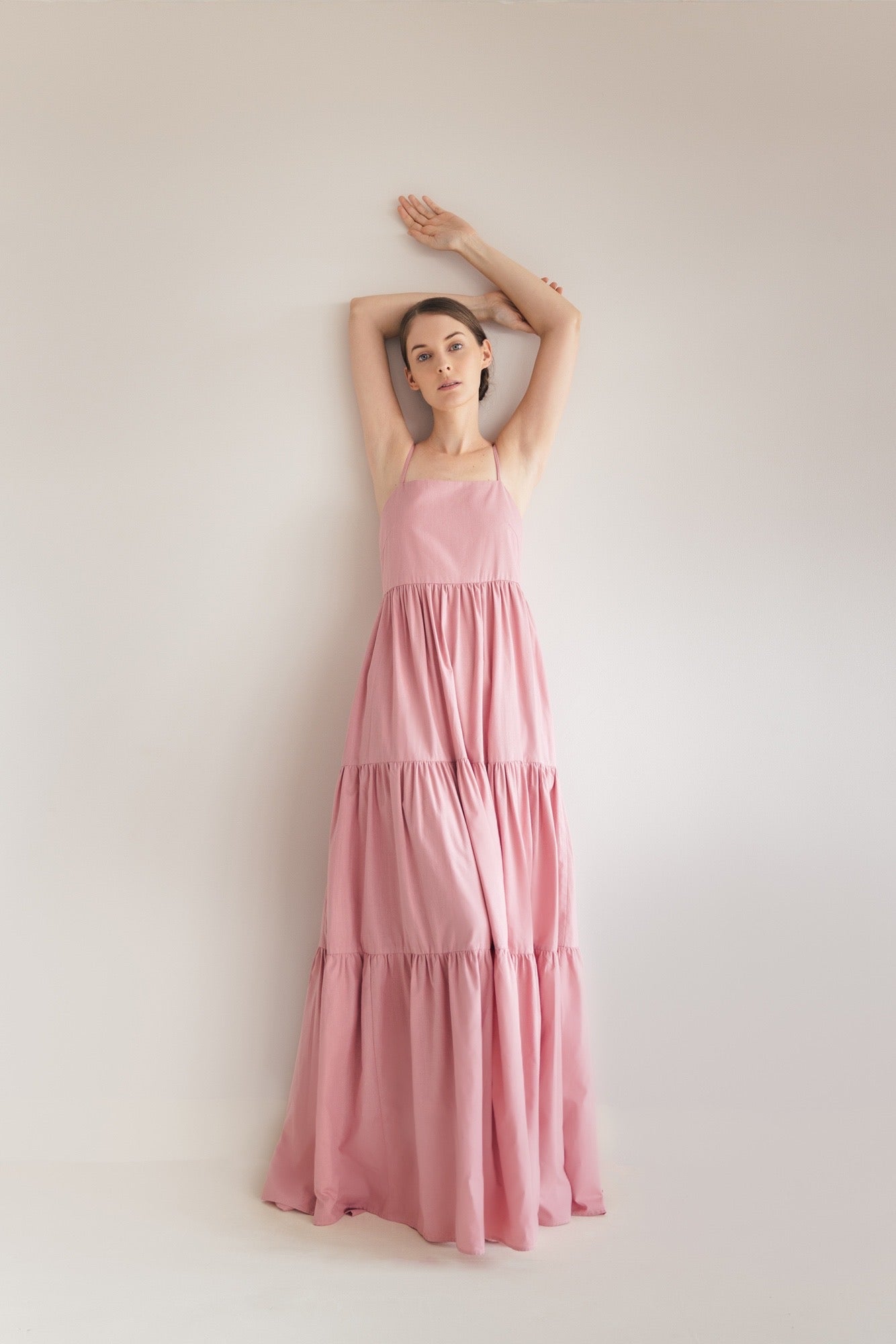 DHALI DRESS IN ORGANIC COTTON - WILD ROSE