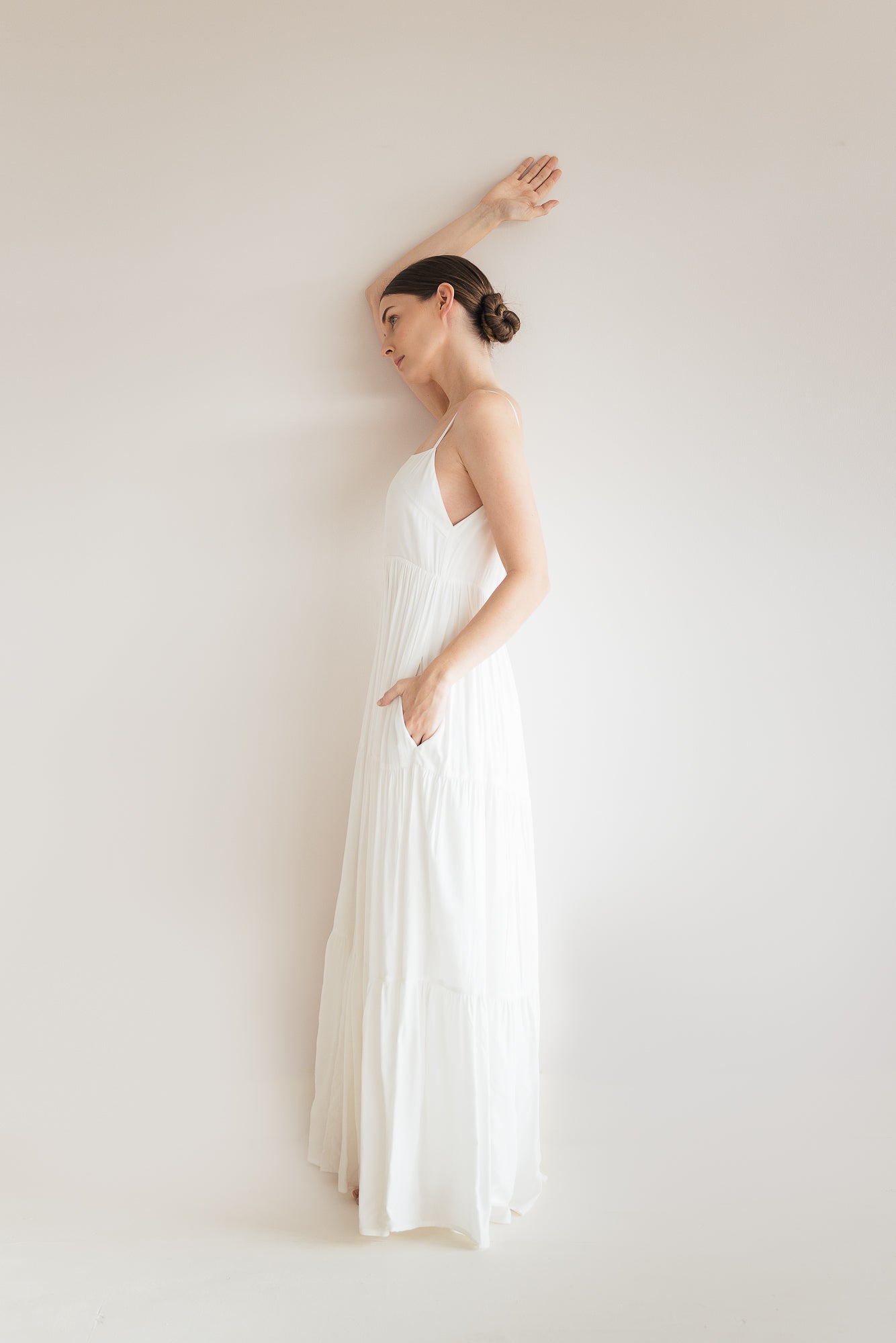 DHALI DRESS IN ORGANIC WHITE COTTON