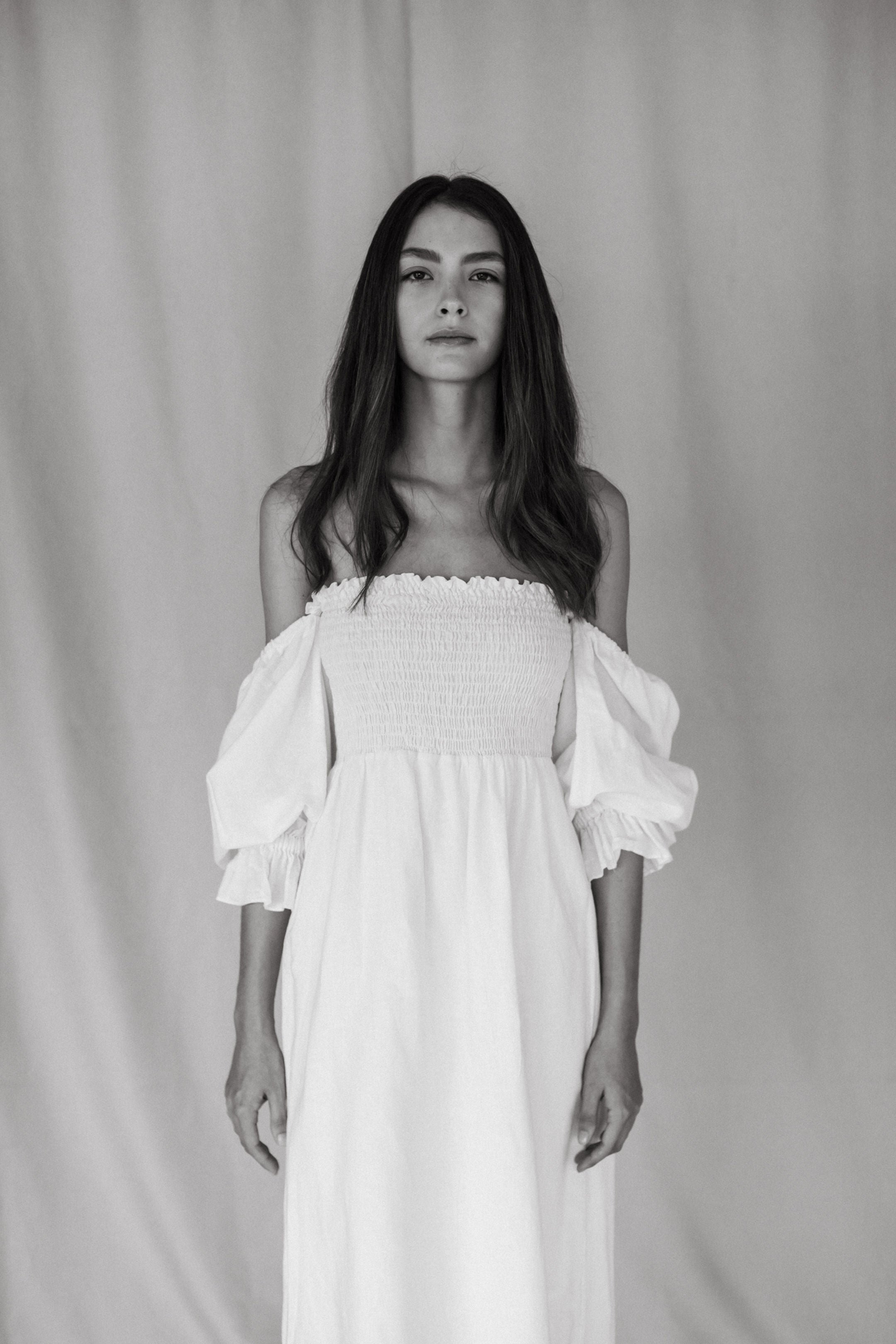 SENNA DRESS IN RED LINEN