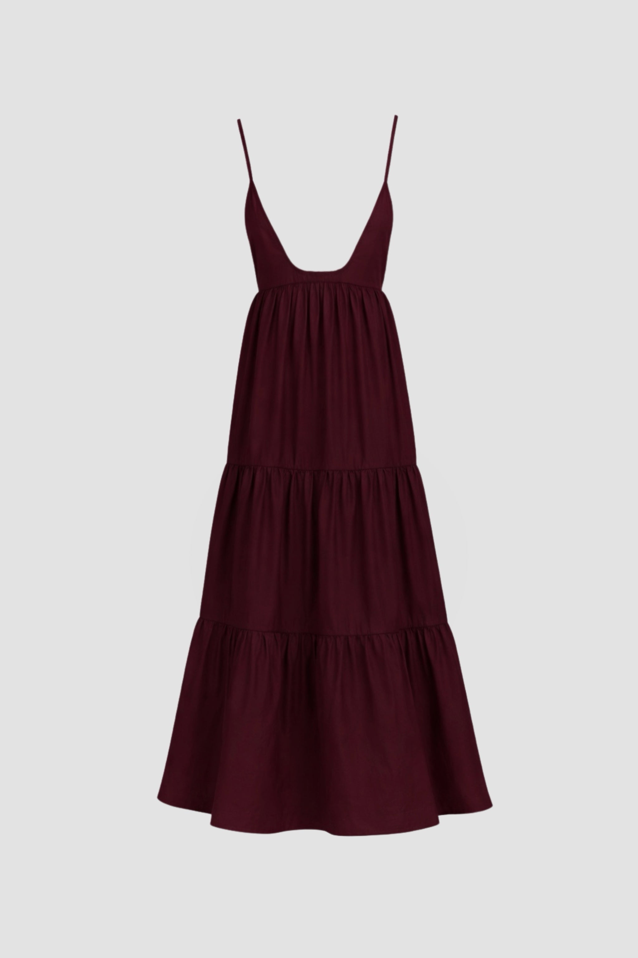 DHALI DRESS IN BURGUNDY