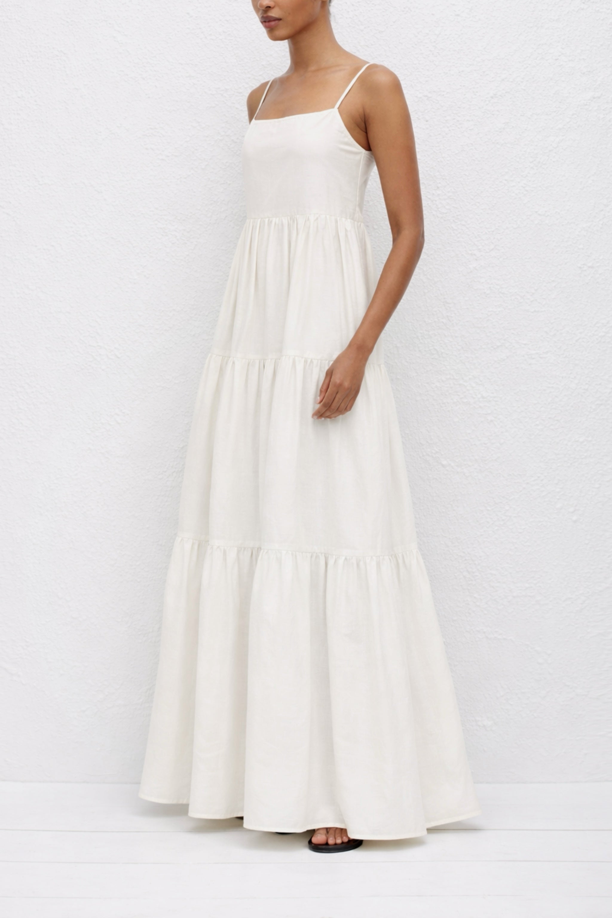 DHALI DRESS IN WHITE COTTON