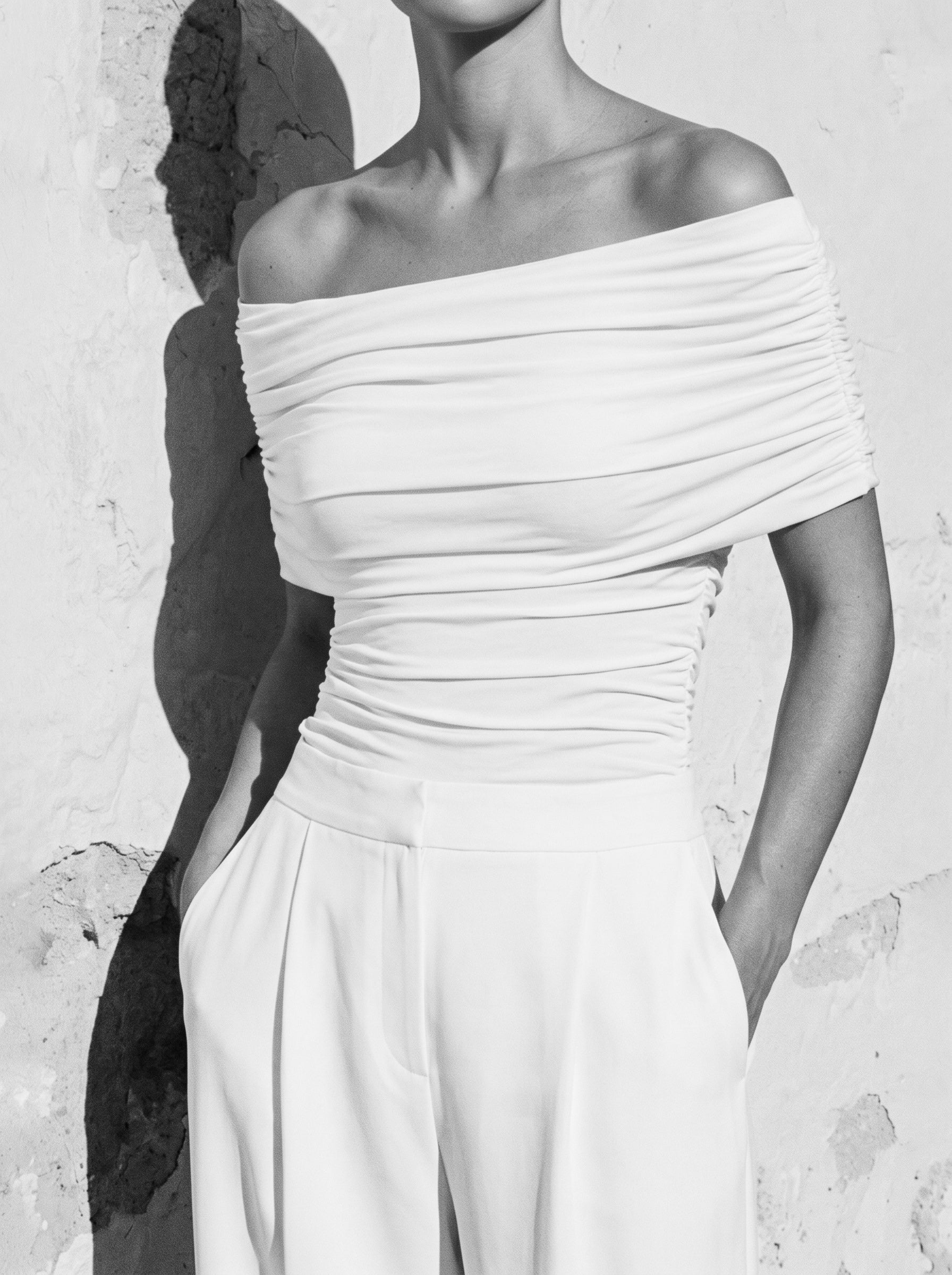BARDOT TOP OFF WHITE