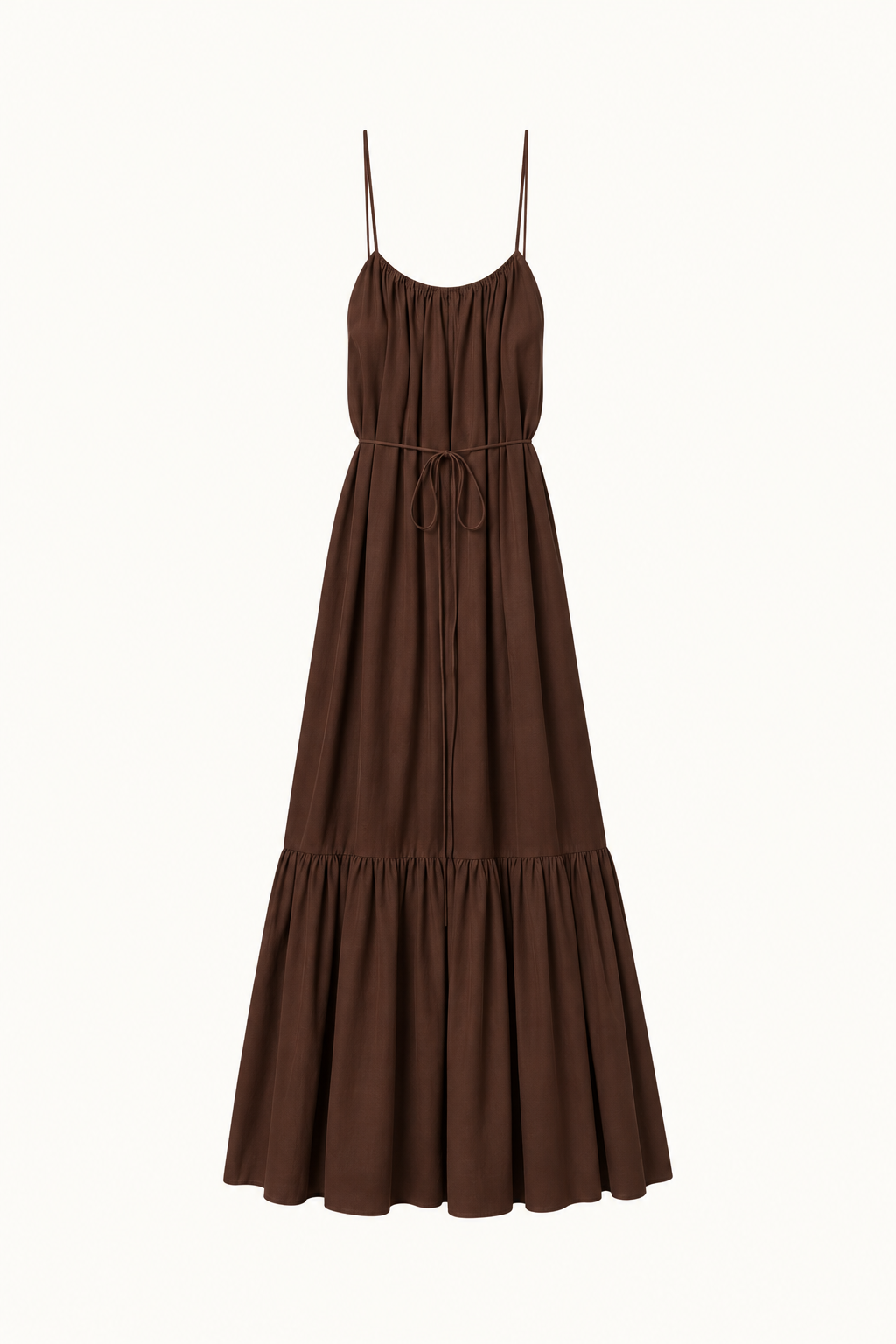 NIZA, BROWN COTTON DRESS