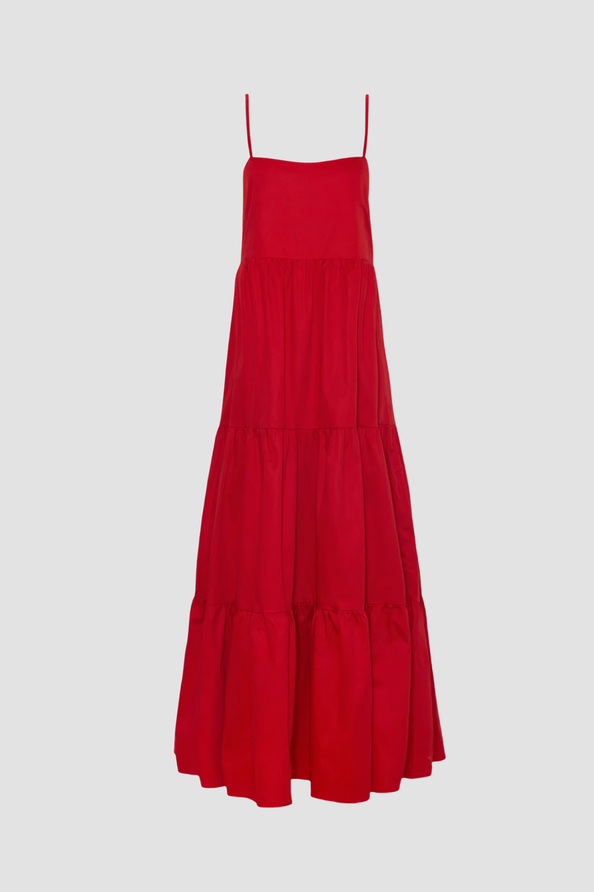 DHALI DRESS IN RED COTTON