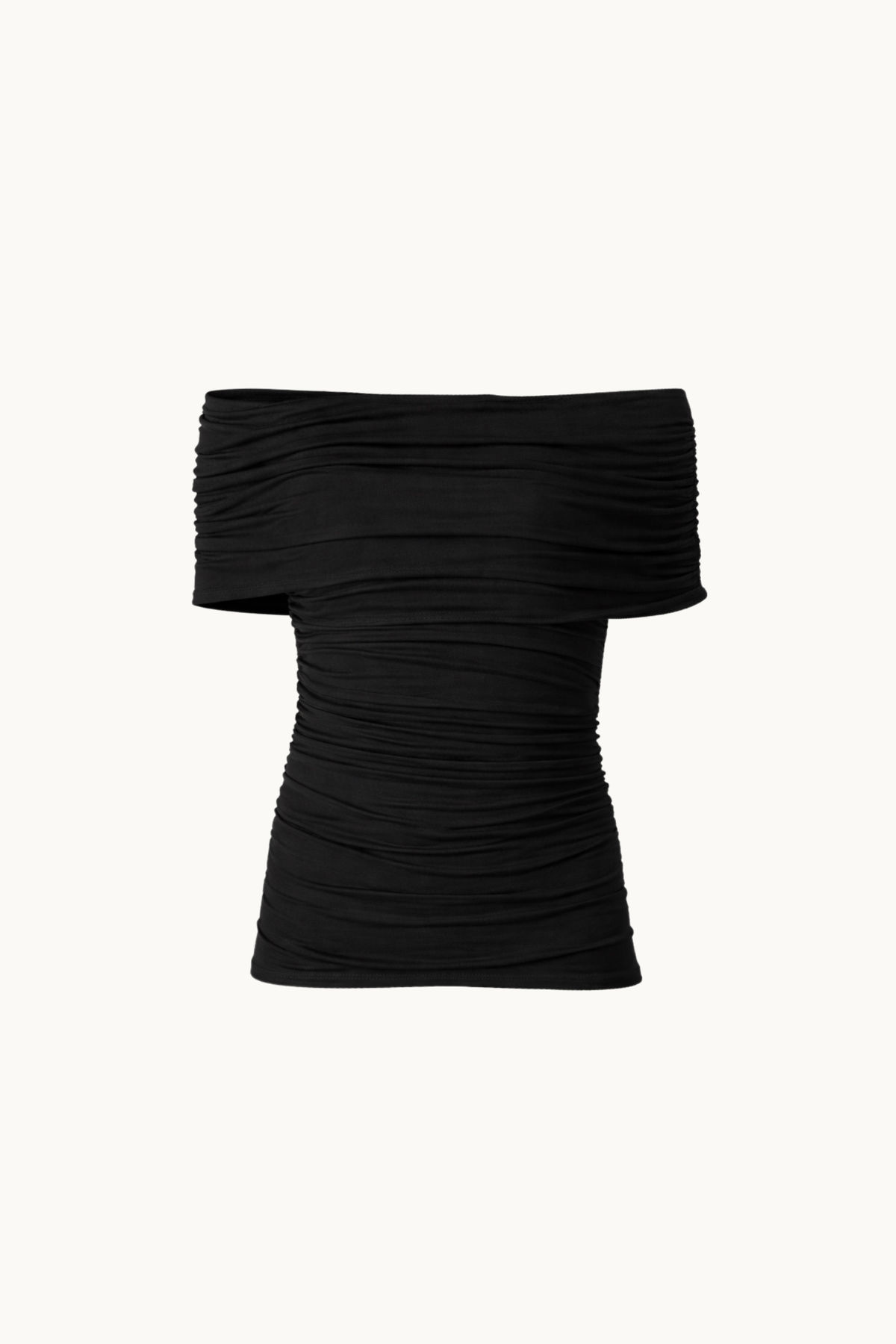 BARDOT TOP BLACK COTTON
