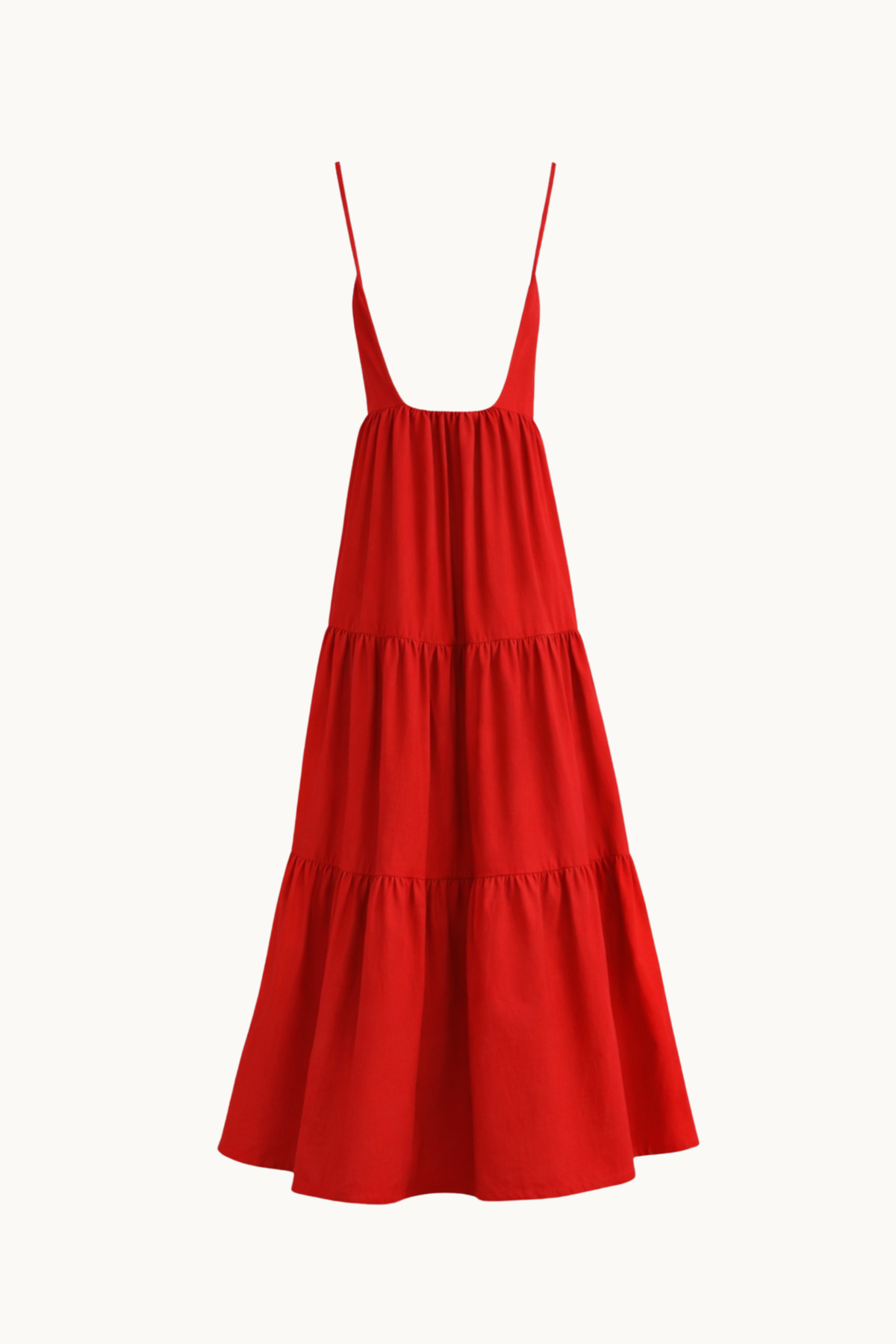 DHALI, RED COTTON DRESS