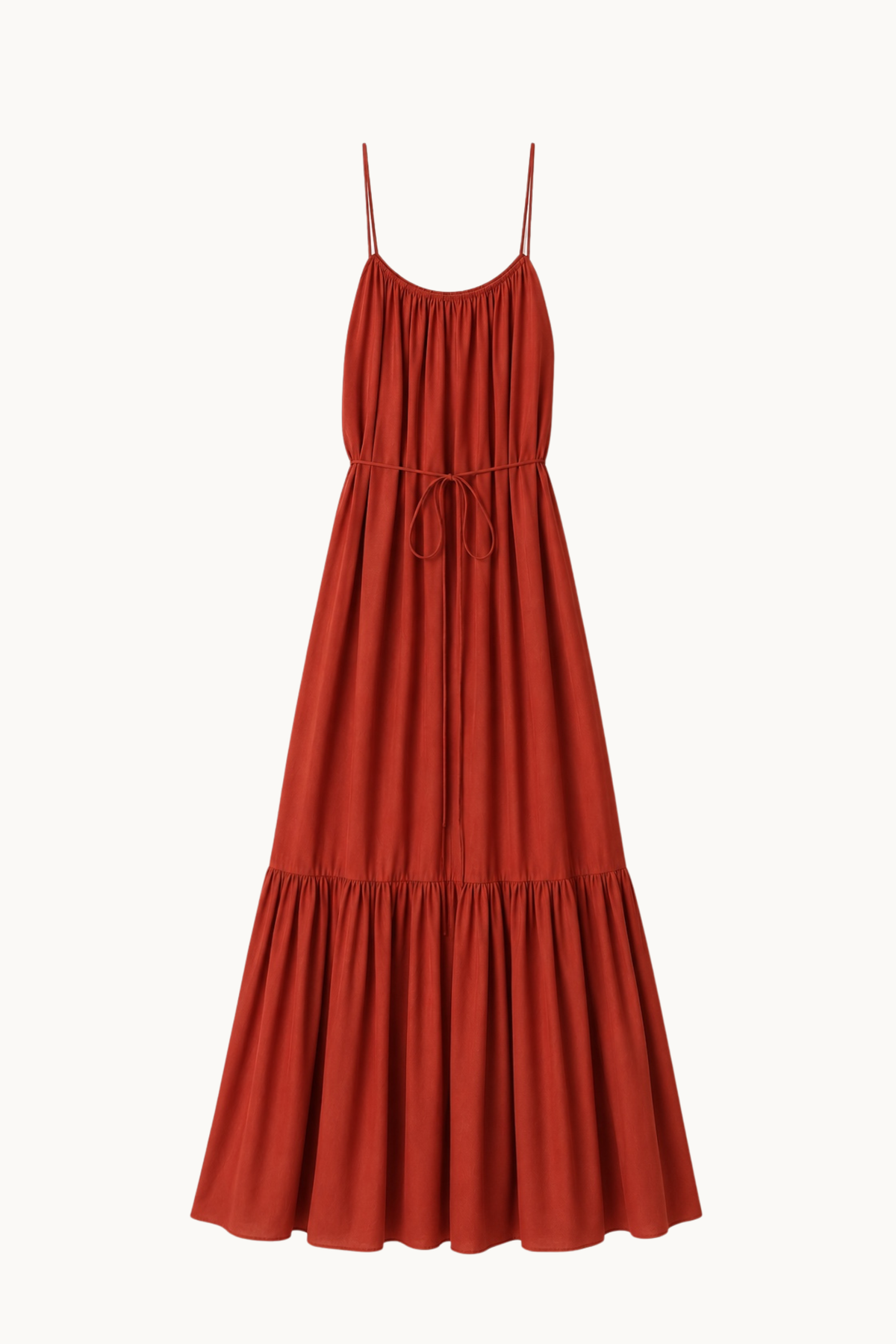 NIZA, TERRACOTTA COTTON DRESS