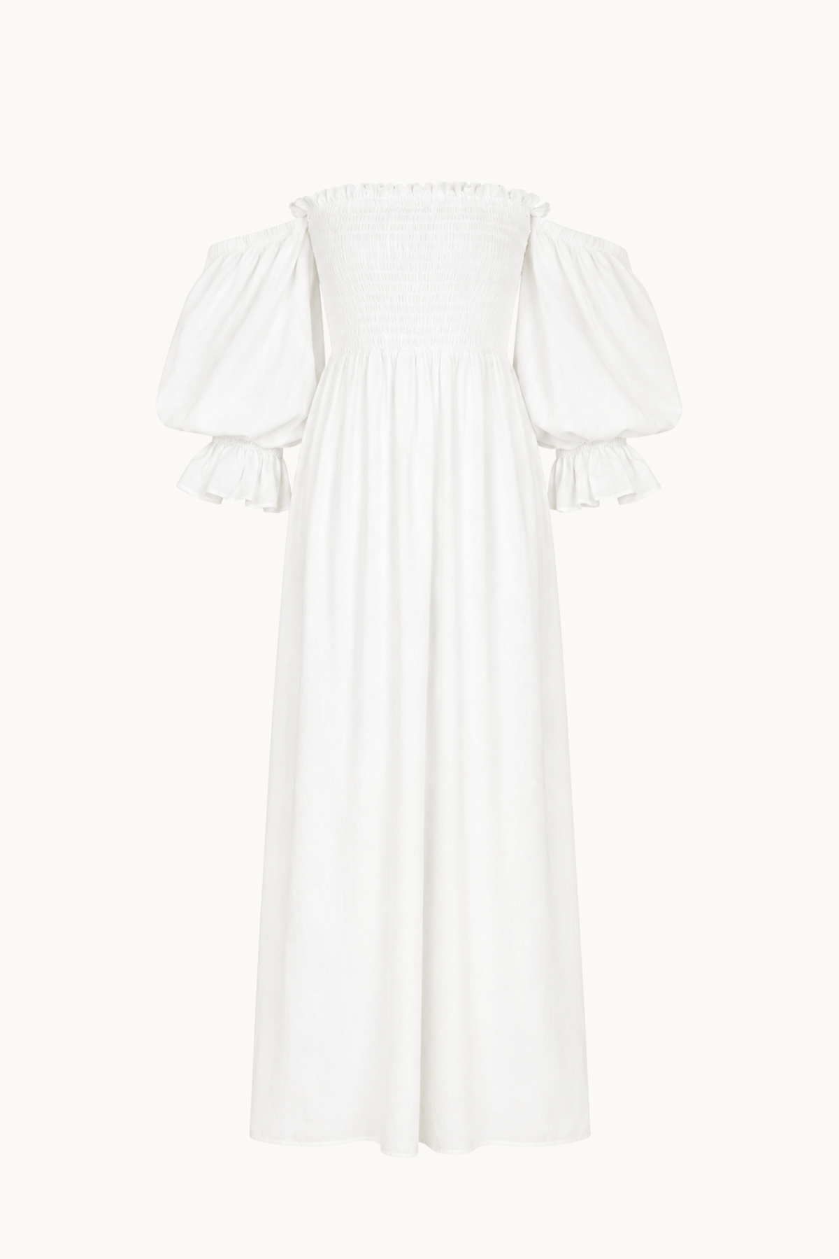 SENNA, WHITE COTTON DRESS