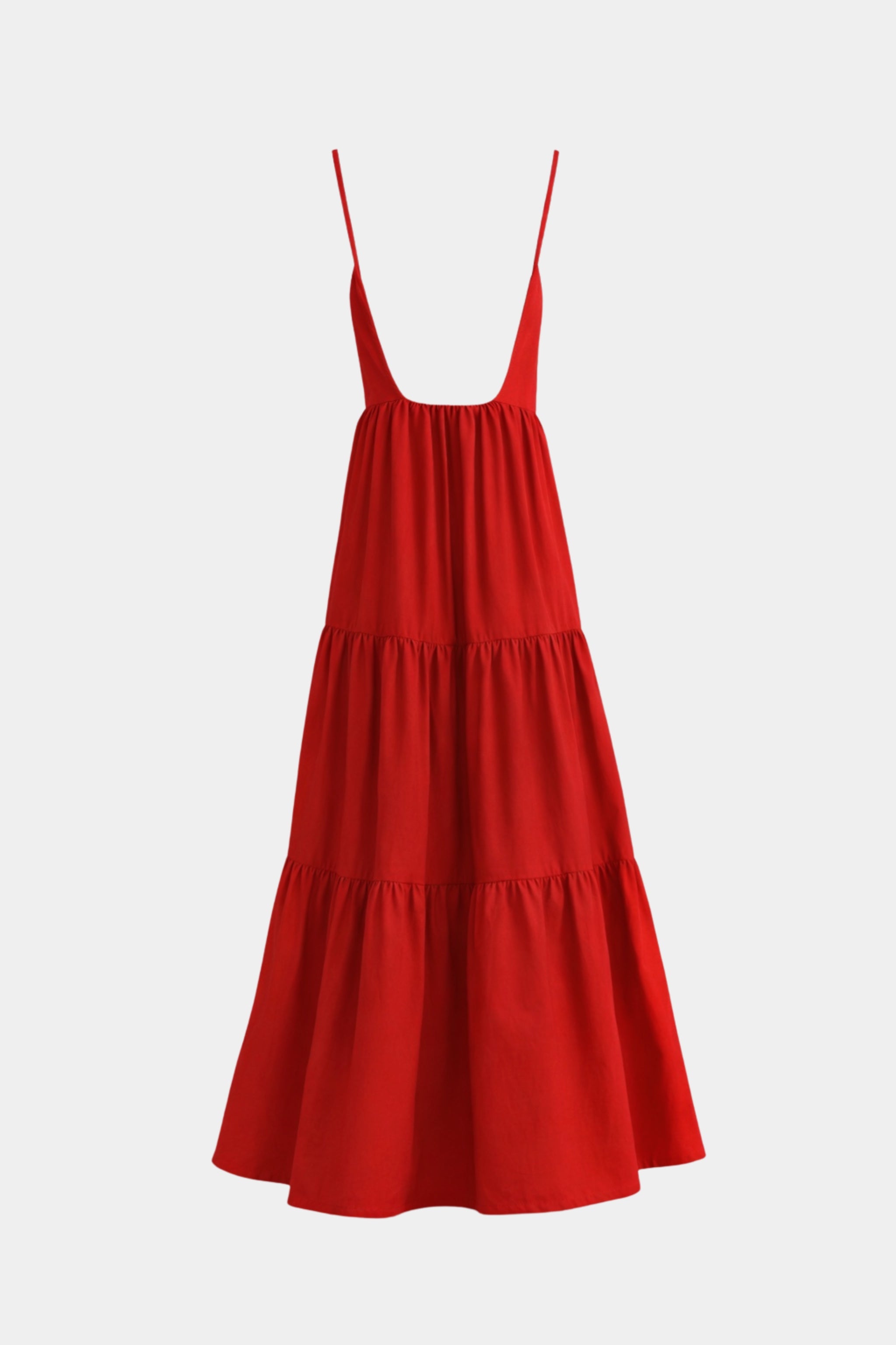 DHALI DRESS IN ORGANIC RED COTTON