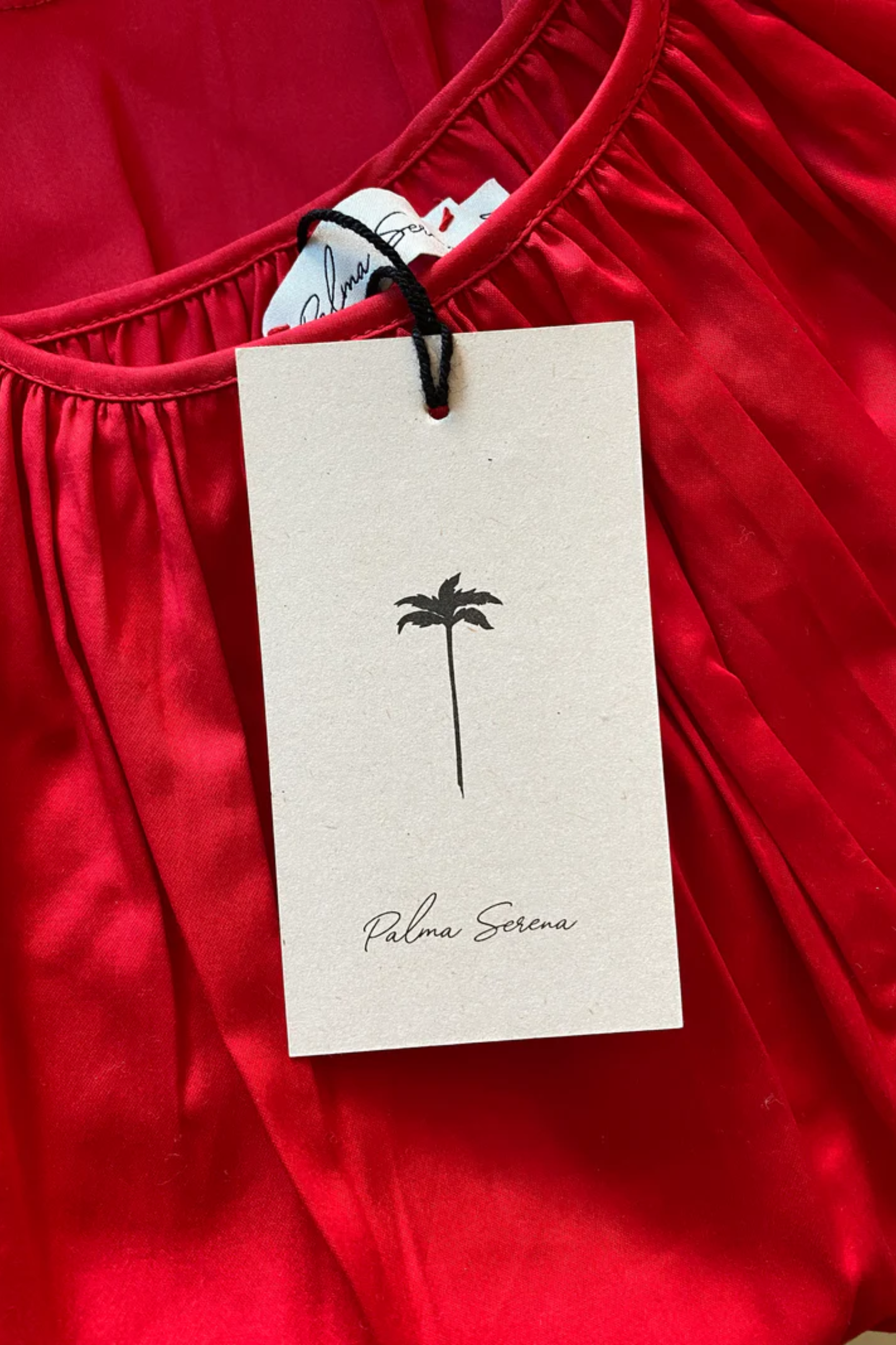 NIZA DRESS IN RED COTTON