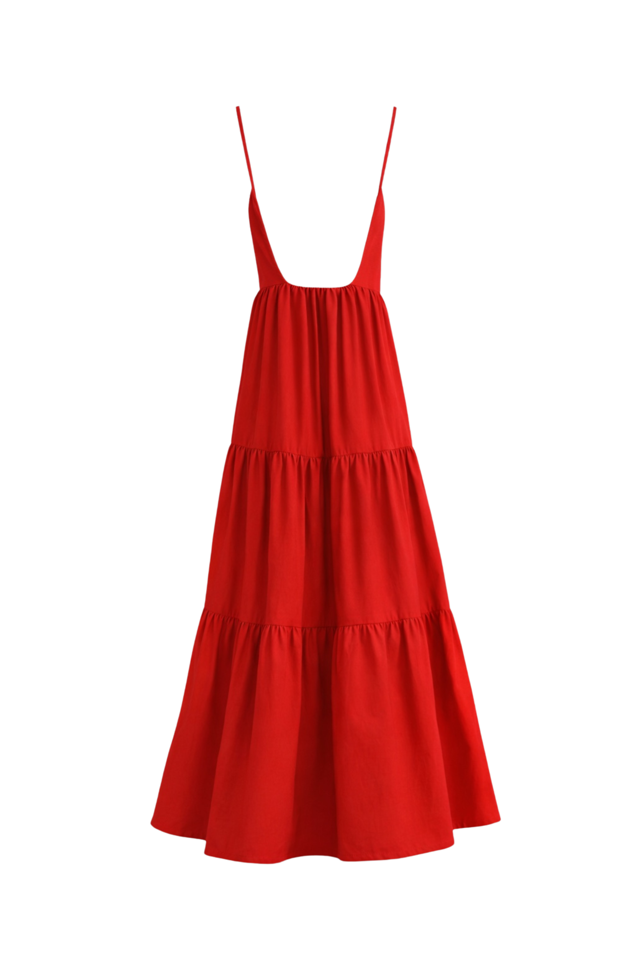DHALI DRESS IN RED COTTON