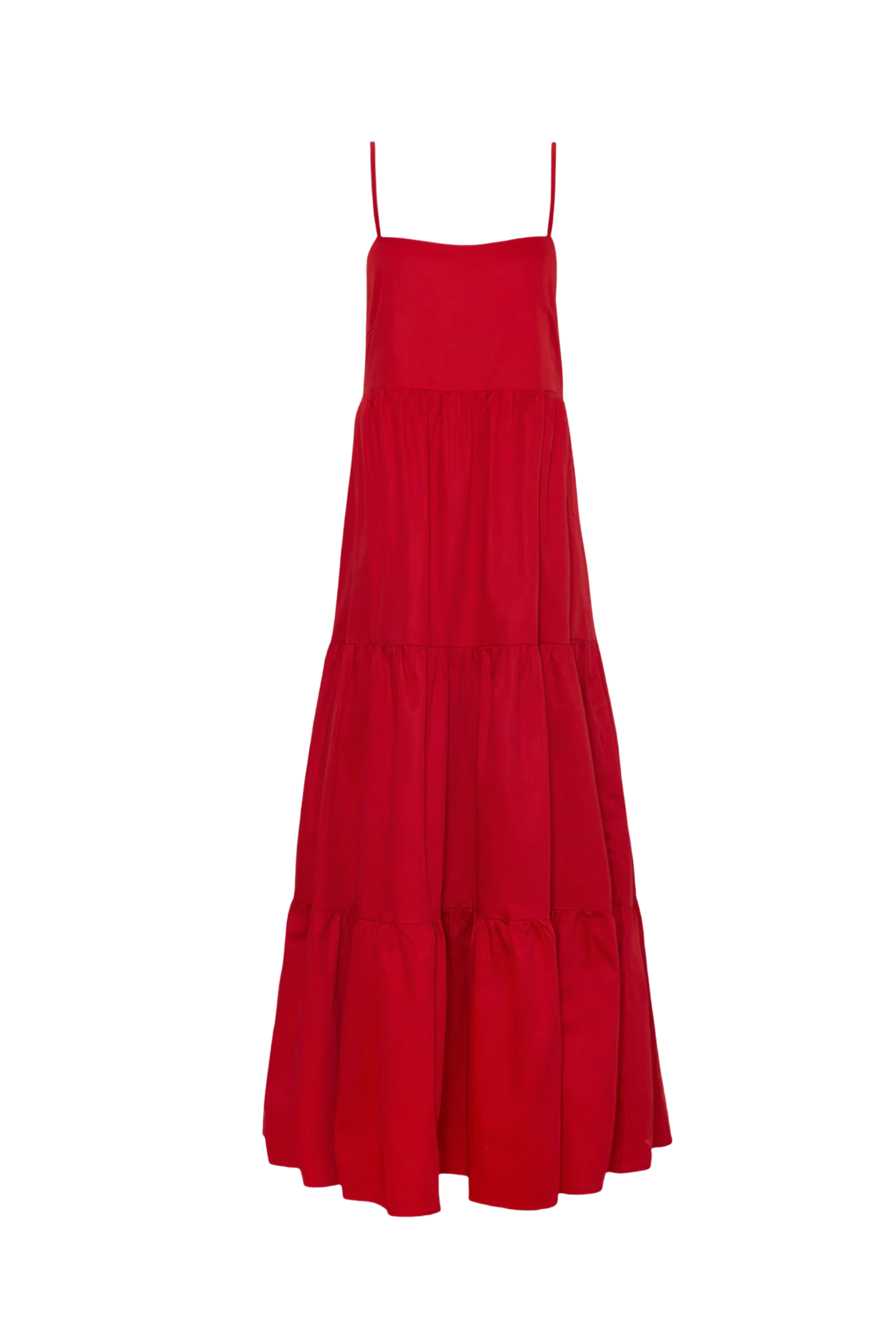 DHALI DRESS IN RED COTTON