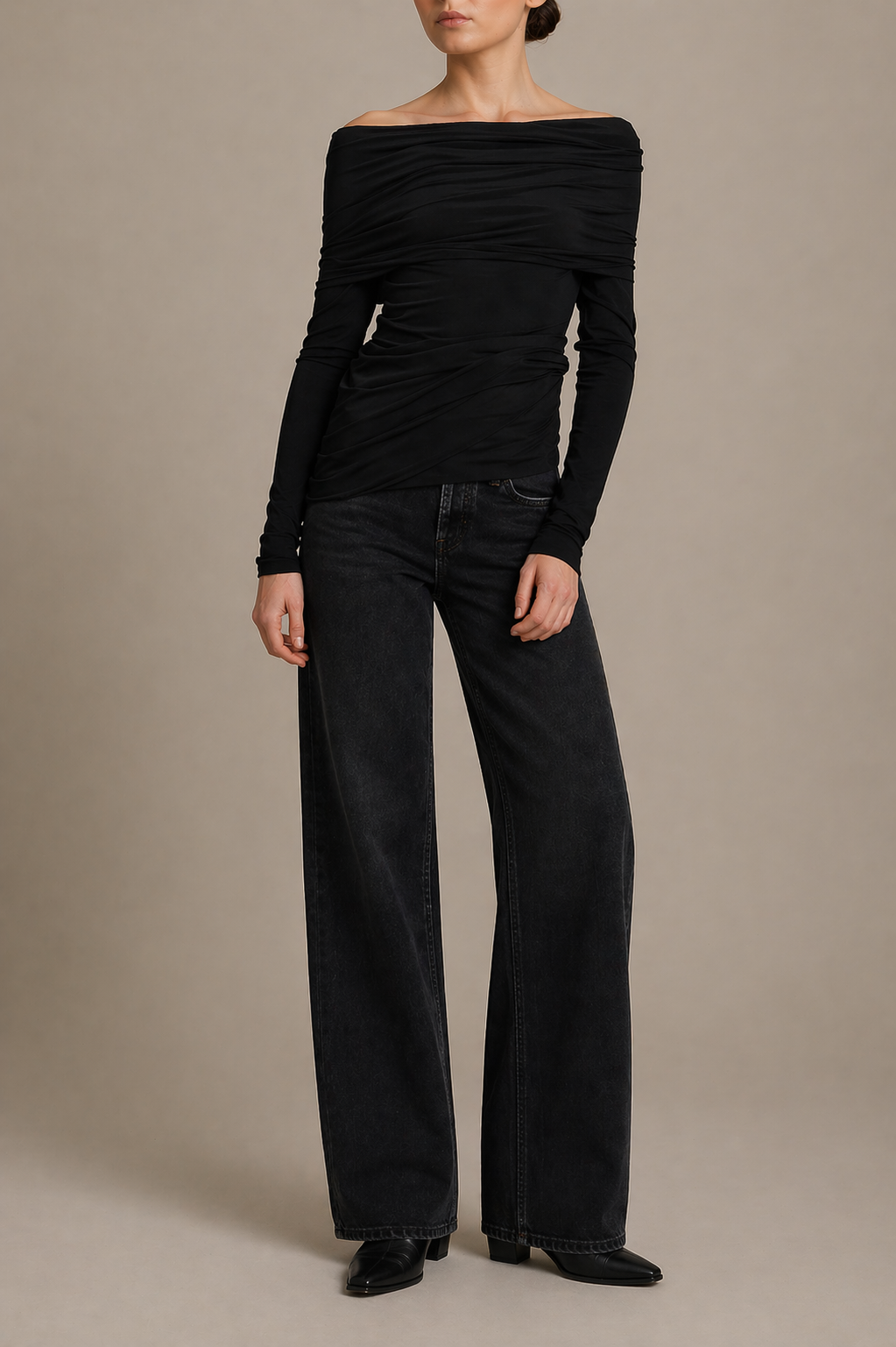 OFF THE SHOULDER LONG SLEEVE TOP