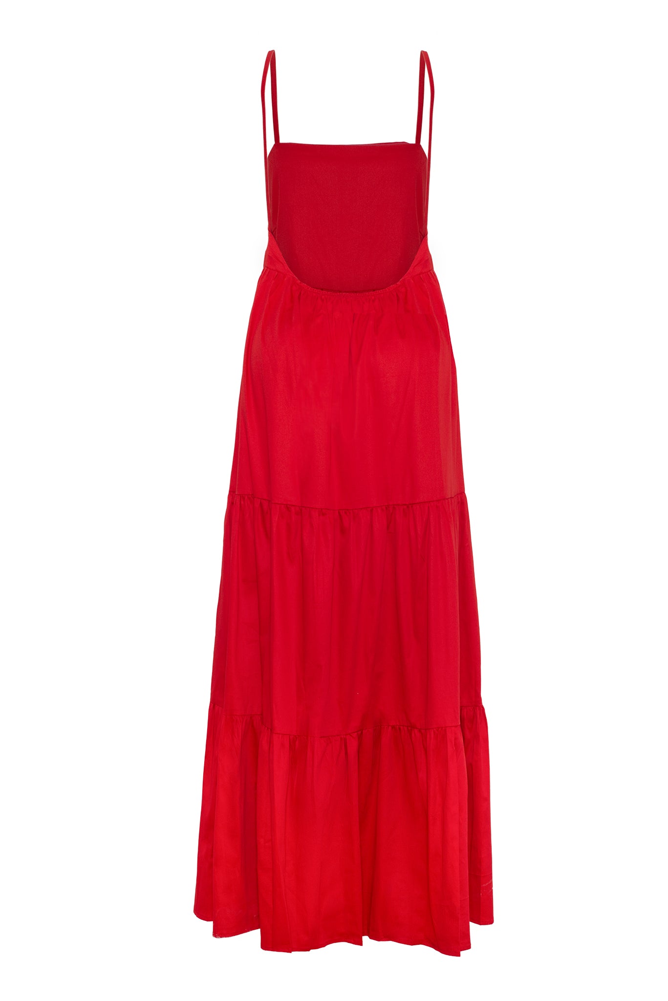 DHALI DRESS IN ORGANIC RED COTTON